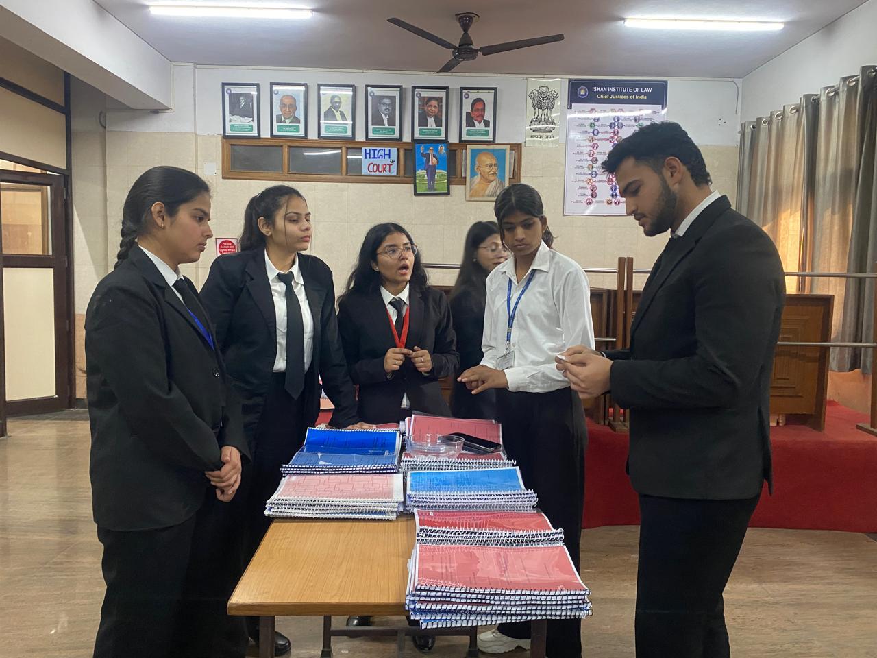 Top Law college LLM students presenting their research work. front