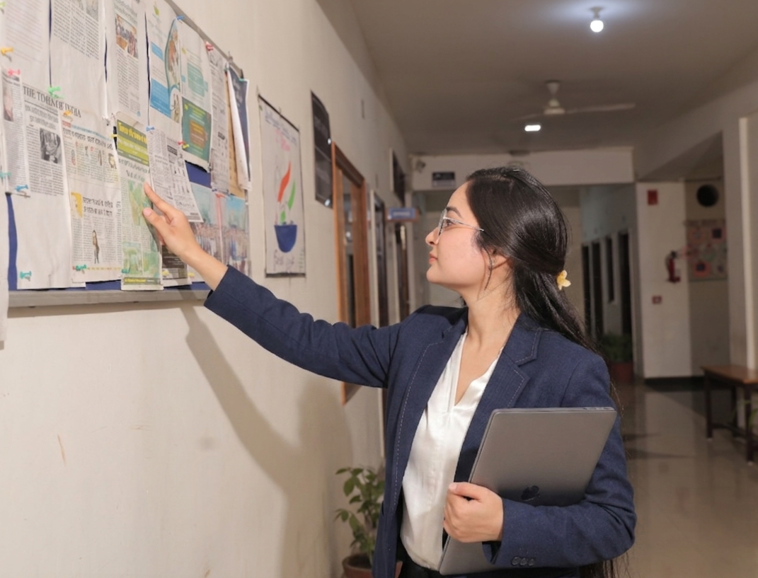 Ishan BBA students embracing excellence through active campus engagement.