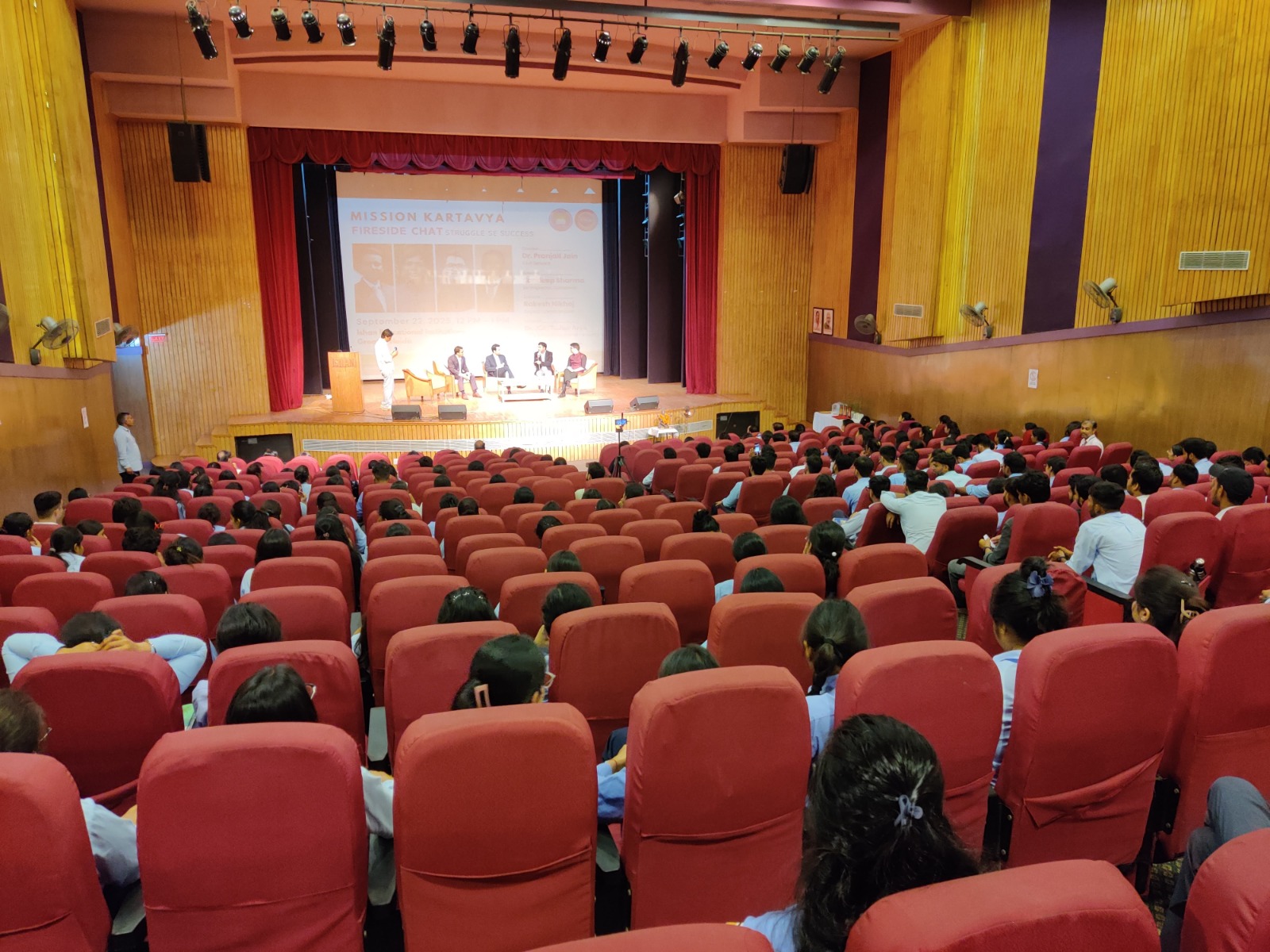 Modern auditorium with tiered seating